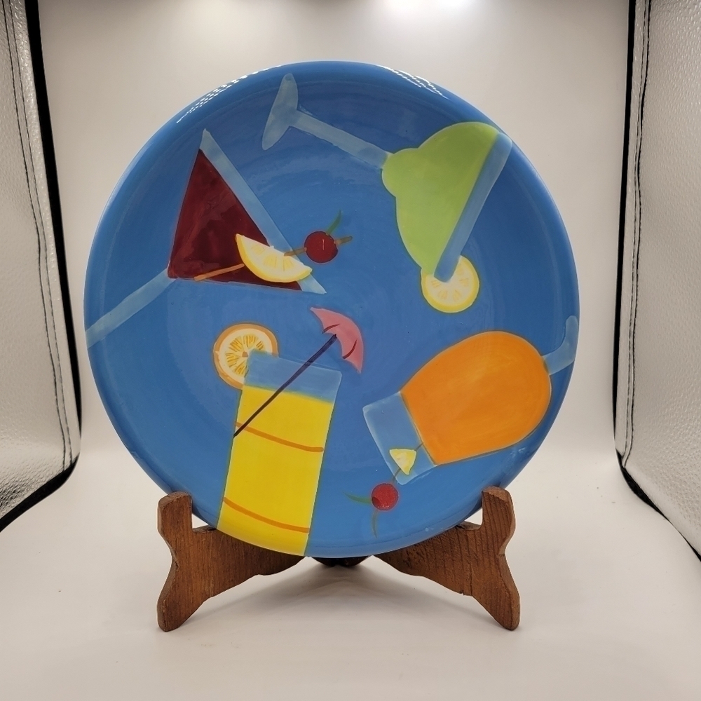 Sonoma Paradise Blue Stoneware Salad Plate